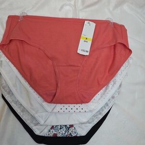 Multicolor Women's Panties 5-Pack Size Medium New.
